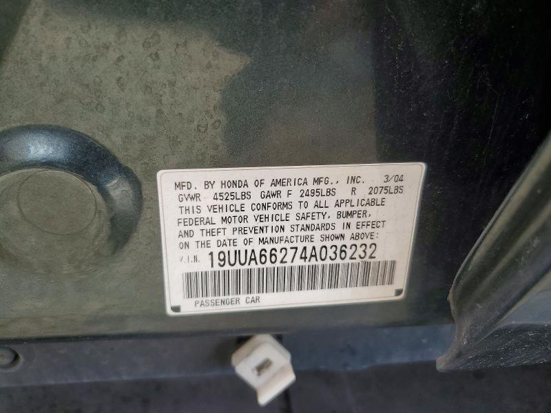 Продажа на аукционе авто 2004 Acura Tl, vin: 19UUA66274A036232, номер лота: 50262836