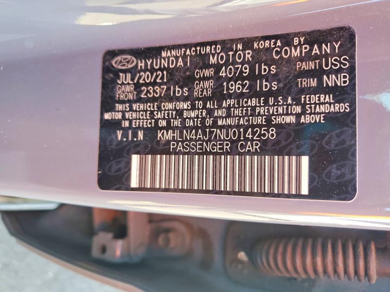 2022 Hyundai Elantra მანქანა იყიდება აუქციონზე, vin: KMHLN4AJ7NU014258, აუქციონის ნომერი: 51851536