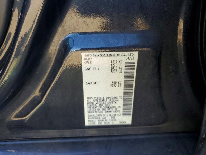 Продажа на аукционе авто 2018 Nissan Altima, vin: 1N4AL3AP7JC242847, номер лота: 48834796