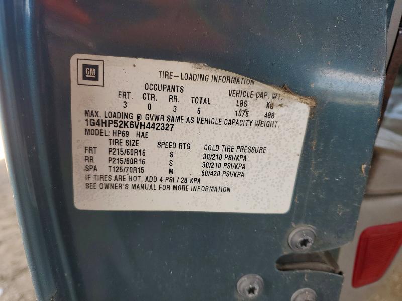 50143166 :رقم المزاد ، 1G4HP52K6VH442327 vin ، 1997 Buick Lesabre مزاد بيع