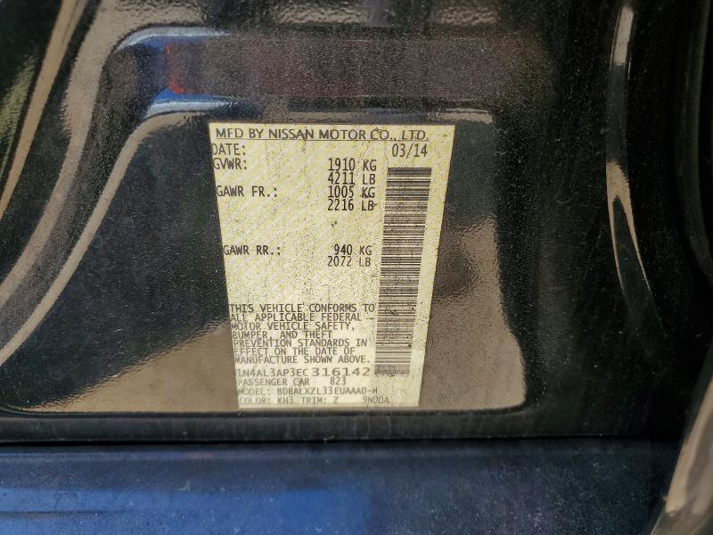 Aukcja sprzedaży 2014 Nissan Altima, vin: 1N4AL3AP3EC316142, numer aukcji: 49289126