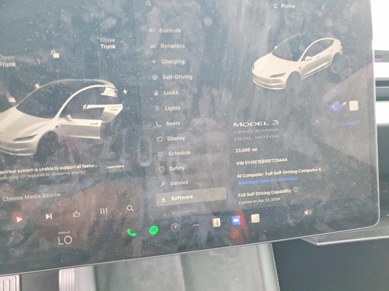 Aukcja sprzedaży 2024 Tesla Model 3, vin: 5YJ3E1EB1RF729444, numer aukcji: 49778816