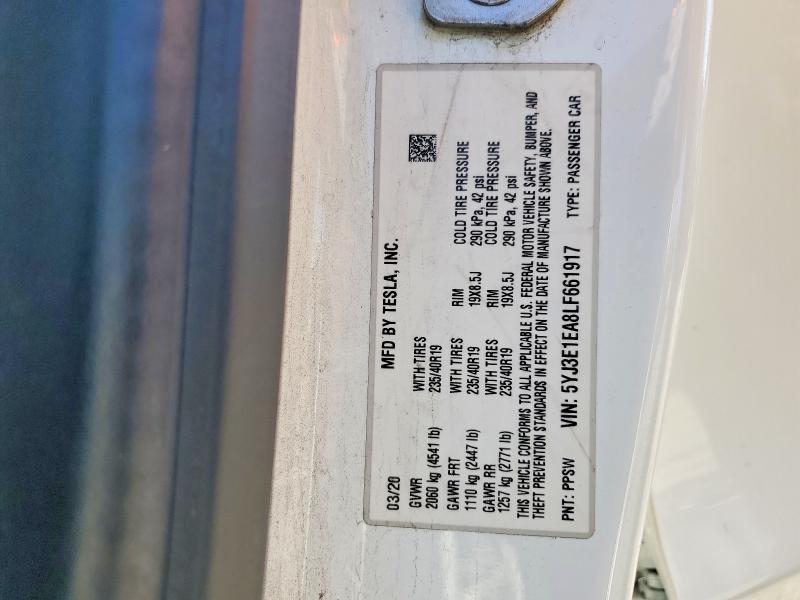 Продажа на аукционе авто 2020 Tesla Model 3, vin: 5YJ3E1EA8LF661917, номер лота: 48873406