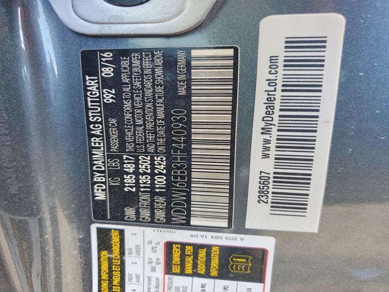 Продажа на аукционе авто 2017 Mercedes-benz C, vin: WDDWJ6EB3HF440930, номер лота: 49991786