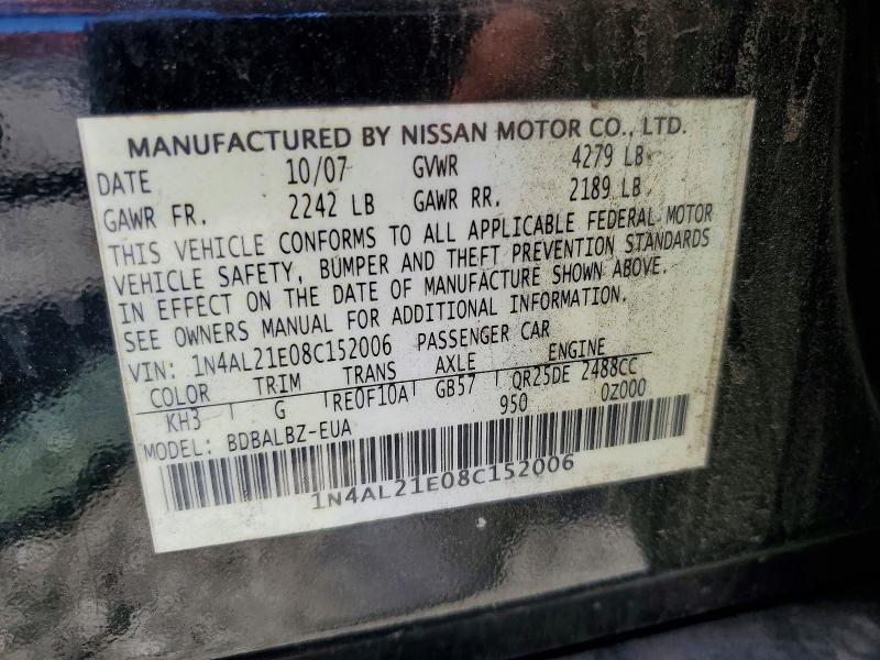 Продажа на аукционе авто 2008 Nissan Altima, vin: 1N4AL21E08C152006, номер лота: 51451606