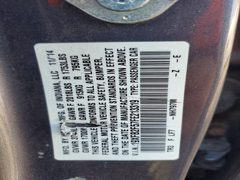 Продаж на аукціоні авто 2015 Honda Civic, vin: 19XFB2F57FE213319, номер лоту: 49599116