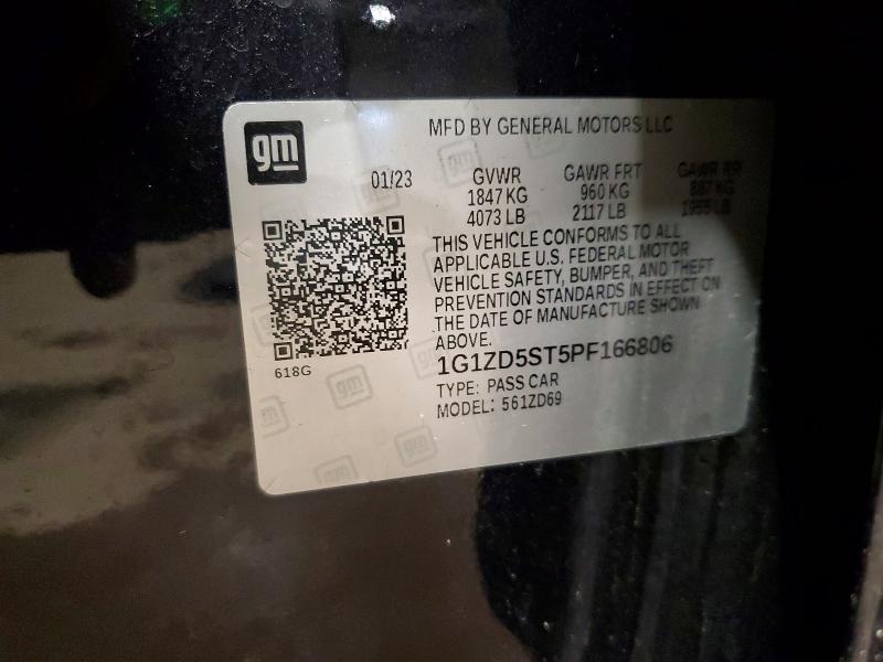 Aukcja sprzedaży 2023 Chevrolet Malibu, vin: 1G1ZD5ST5PF166806, numer aukcji: 51878386
