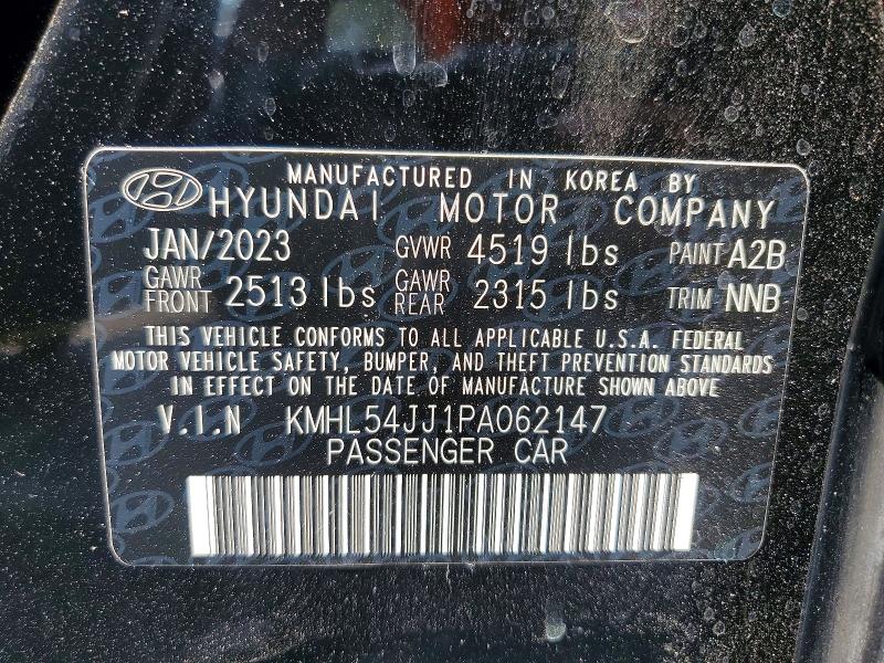 52197516 :رقم المزاد ، KMHL54JJ1PA062147 vin ، 2023 Hyundai Sonata Hybrid مزاد بيع