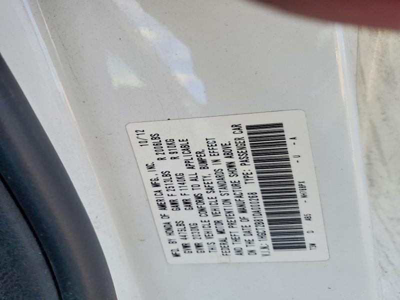 Продажа на аукционе авто 2013 Honda Accord, vin: 1HGCT2B81DA000268, номер лота: 50483006