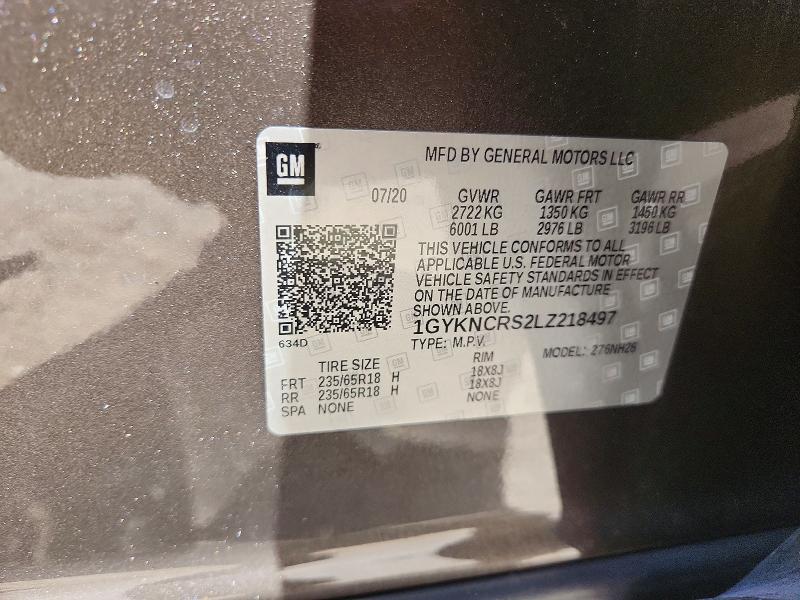 Aukcja sprzedaży 2020 Cadillac Xt5, vin: 1GYKNCRS2LZ218497, numer aukcji: 50891276
