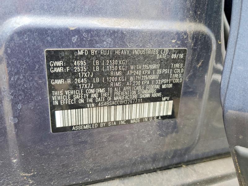 Продаж на аукціоні авто 2017 Subaru Outback, vin: 4S4BSACC0H3267711, номер лоту: 51435376