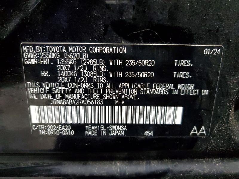 Aukcja sprzedaży 2024 Subaru Solterra, vin: JTMABABA2RA056183, numer aukcji: 48417336