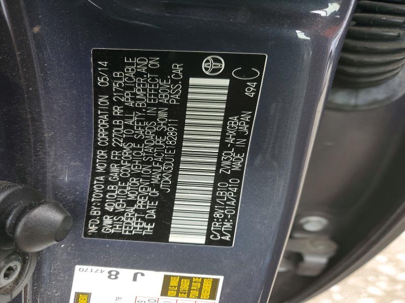 Продаж на аукціоні авто 2014 Toyota Prius, vin: JTDKN3DU1E1828911, номер лоту: 51355136