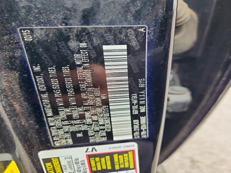 50992686 :رقم المزاد ، 4T3ZK3BB2FU073179 vin ، 2015 Toyota Venza مزاد بيع