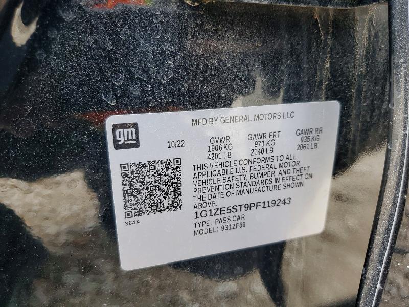 2023 Chevrolet Malibu მანქანა იყიდება აუქციონზე, vin: 1G1ZE5ST9PF119243, აუქციონის ნომერი: 50121906