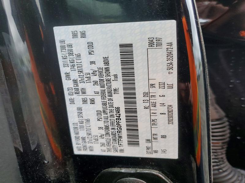 Продаж на аукціоні авто 2023 Ford F150, vin: 1FTFW1RG0PFB42466, номер лоту: 52064256