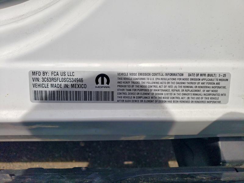 2025 Ram 2500 მანქანა იყიდება აუქციონზე, vin: 3C63R5FL0SG534946, აუქციონის ნომერი: 51632346
