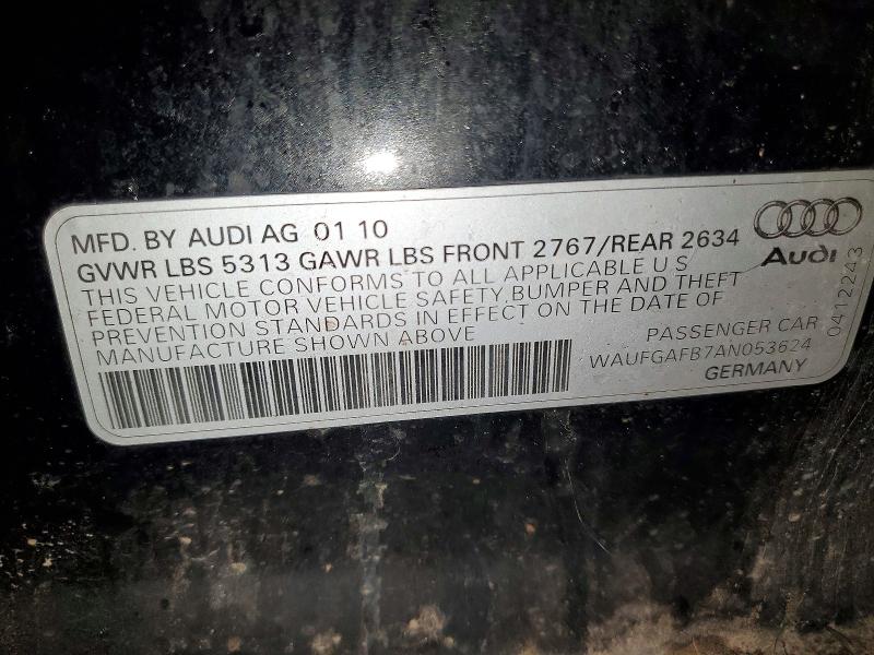 Продажа на аукционе авто 2010 Audi A6, vin: WAUFGAFB7AN053624, номер лота: 49243056