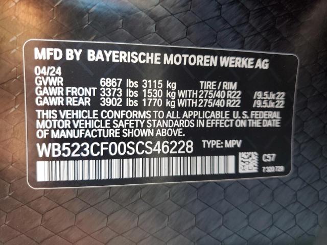 Продаж на аукціоні авто 2025 Bmw Ix, vin: WB523CF00SCS46228, номер лоту: 48841996