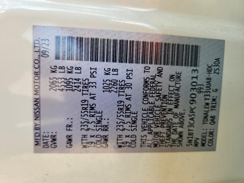 2023 Nissan Rogue მანქანა იყიდება აუქციონზე, vin: 5N1BT3CA5PC903013, აუქციონის ნომერი: 49265826