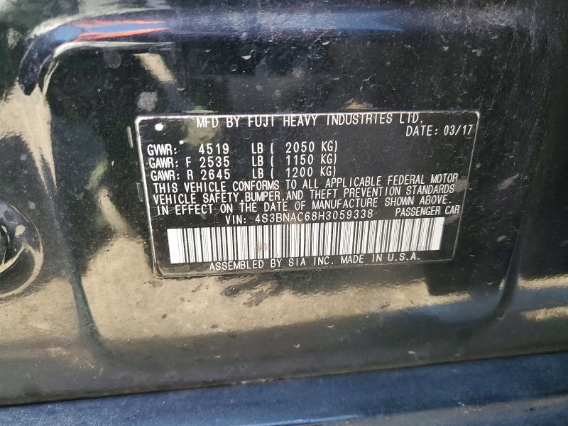 Продажа на аукционе авто 2017 Subaru Legacy, vin: 4S3BNAC68H3059338, номер лота: 50787836