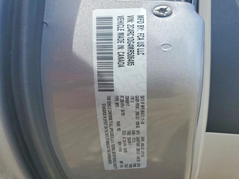Продаж на аукціоні авто 2021 Chrysler Voyager, vin: 2C4RC1DG4MR506485, номер лоту: 47090406