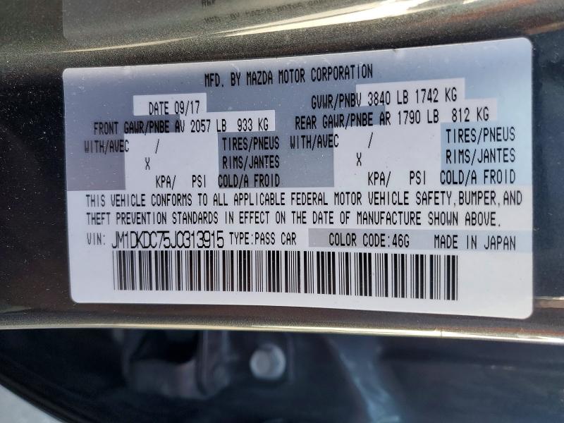 Продаж на аукціоні авто 2018 Mazda Cx-3, vin: JM1DKDC75J0313915, номер лоту: 51020856
