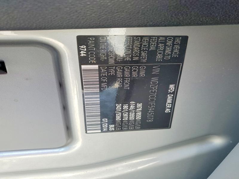 51165826 :رقم المزاد ، WDZPE7CC1F5945078 vin ، 2015 Mercedes Benz Sprinter مزاد بيع