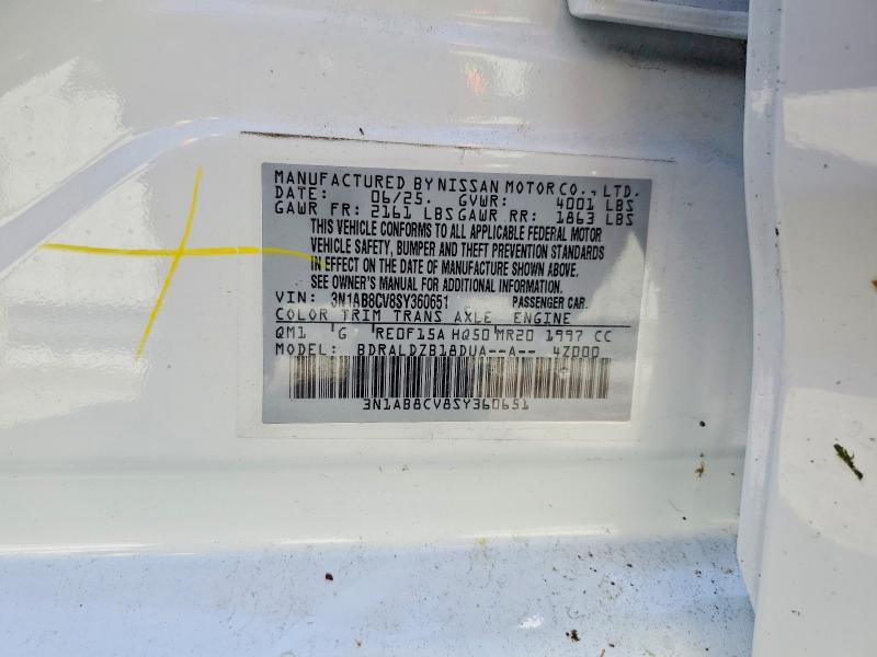 2025 Nissan Sentra მანქანა იყიდება აუქციონზე, vin: 3N1AB8CV8SY360651, აუქციონის ნომერი: 50480306