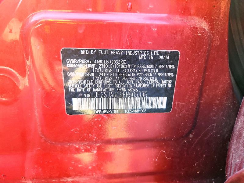 Aukcja sprzedaży 2015 Subaru Forester, vin: JF2SJADC9FH505336, numer aukcji: 50188476