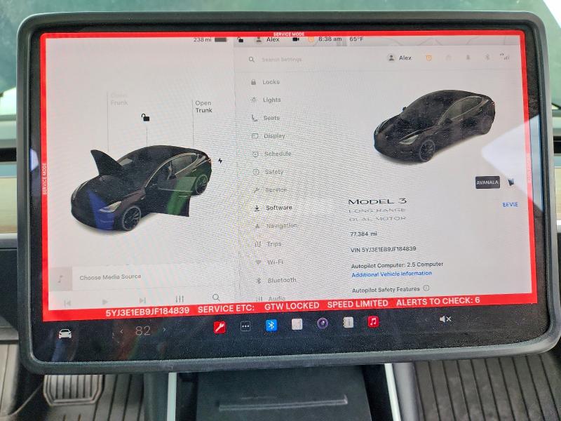 2018 Tesla Model 3 მანქანა იყიდება აუქციონზე, vin: 5YJ3E1EB9JF184839, აუქციონის ნომერი: 50130726