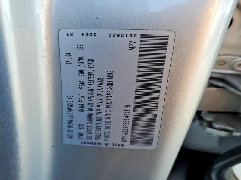 Продаж на аукціоні авто 2005 Porsche Cayenne, vin: WP1AB29P85LA61515, номер лоту: 49490456