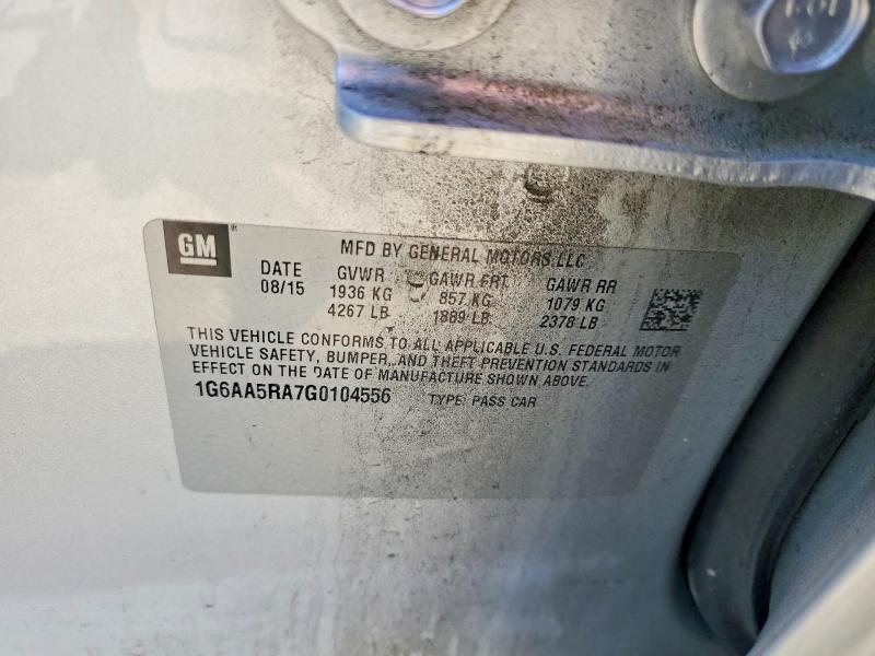 Aukcja sprzedaży 2016 Cadillac Ats, vin: 1G6AA5RA7G0104556, numer aukcji: 49290136