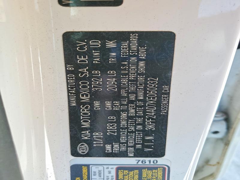 Продажа на аукционе авто 2019 Kia Forte, vin: 3KPF24AD7KE060932, номер лота: 50136626