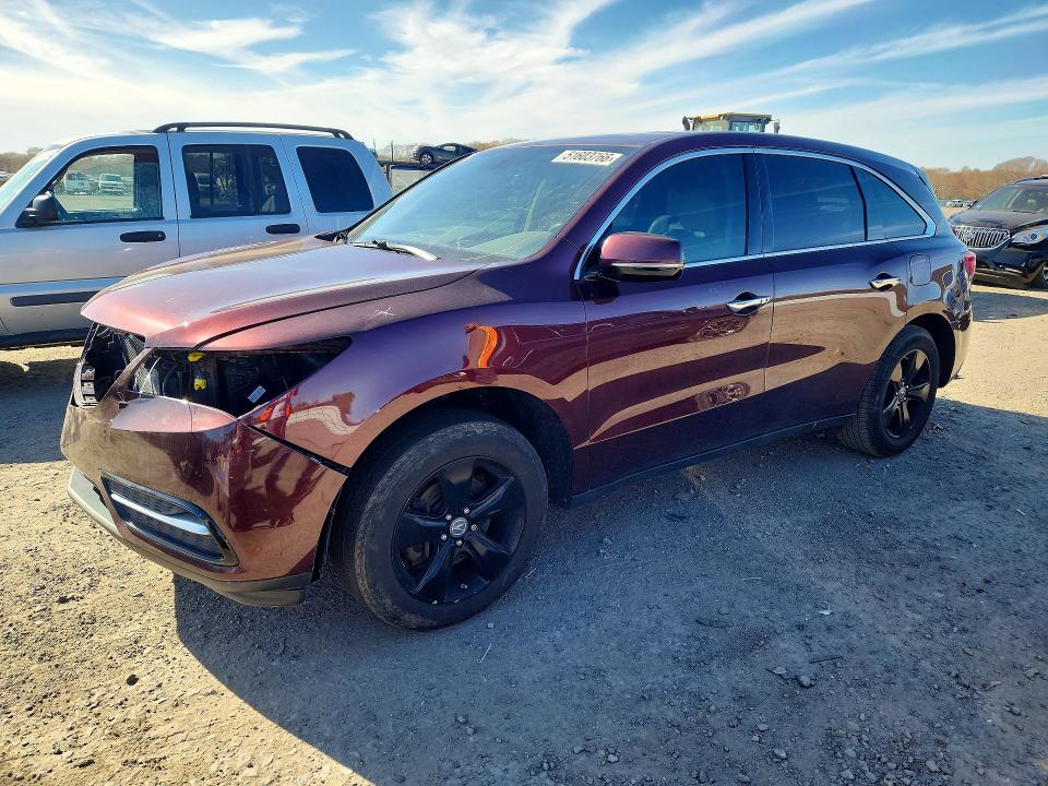 2016 Acura Mdx მანქანა იყიდება აუქციონზე, vin: 5FRYD4H24GB035770, აუქციონის ნომერი: 51603766