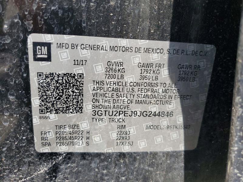 Продажа на аукционе авто 2018 Gmc Sierra, vin: 3GTU2PEJ9JG244846, номер лота: 50303736