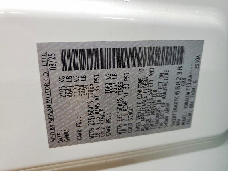 Продажа на аукционе авто 2026 Nissan Rogue, vin: 5N1BT3BAXTC688238, номер лота: 50562446