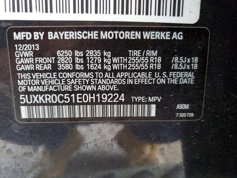 Aukcja sprzedaży 2014 Bmw X5, vin: 5UXKR0C51E0H19224, numer aukcji: 50313146