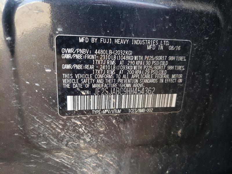Aukcja sprzedaży 2017 Subaru Forester, vin: JF2SJABC9HH454362, numer aukcji: 48945416