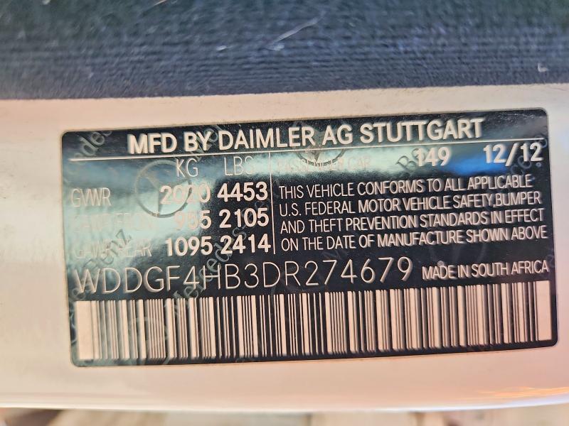 Продаж на аукціоні авто 2013 Mercedes-benz C, vin: WDDGF4HB3DR274679, номер лоту: 51644096