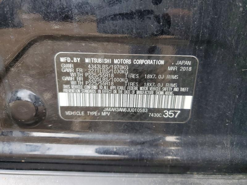 Продаж на аукціоні авто 2018 Mitsubishi Outlander Sport, vin: JA4AR3AW6JU010583, номер лоту: 52089486