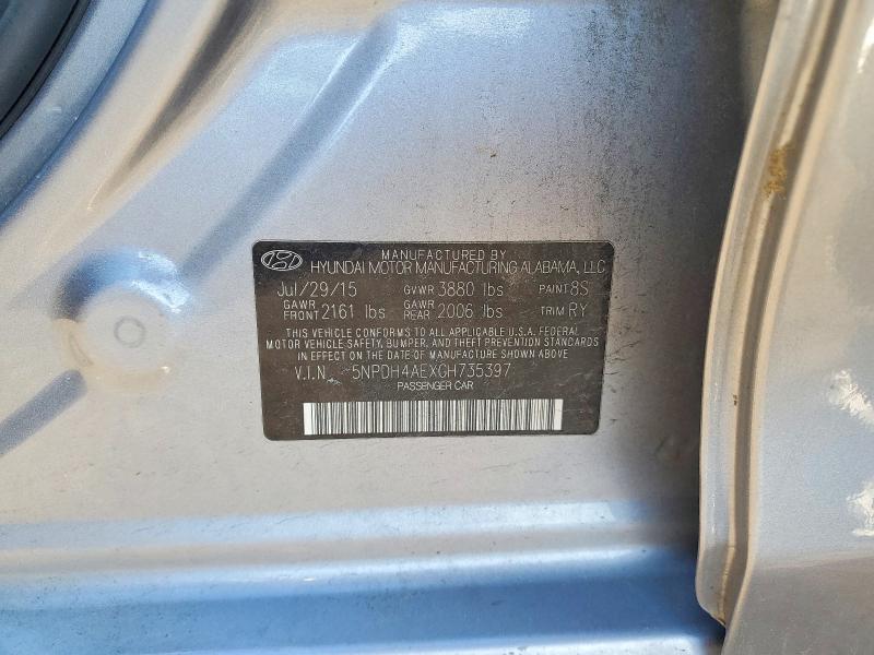 Aukcja sprzedaży 2016 Hyundai Elantra, vin: 5NPDH4AEXGH735397, numer aukcji: 50214156
