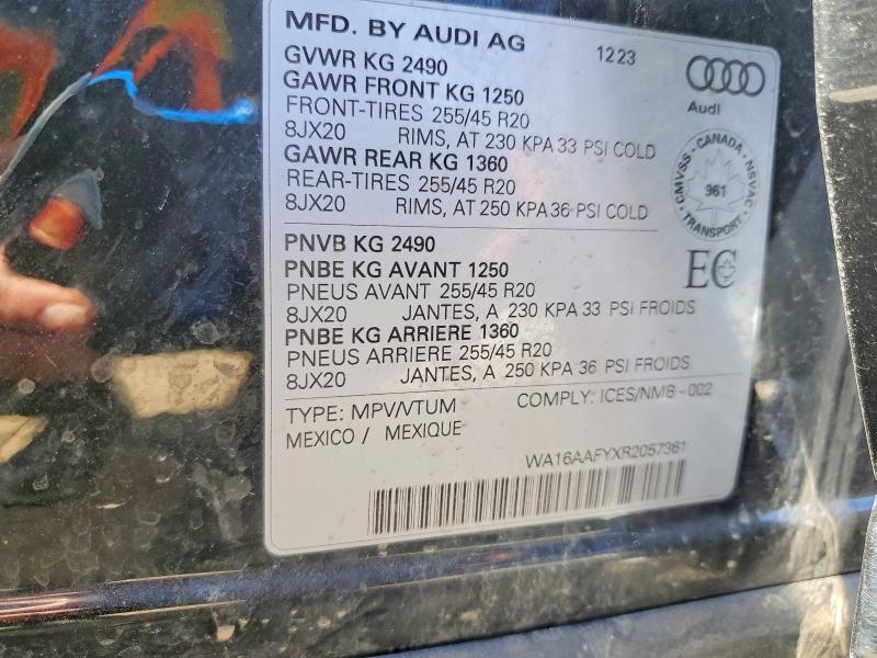 Aukcja sprzedaży 2024 Audi Q5, vin: WA16AAFYXR2057361, numer aukcji: 52002376