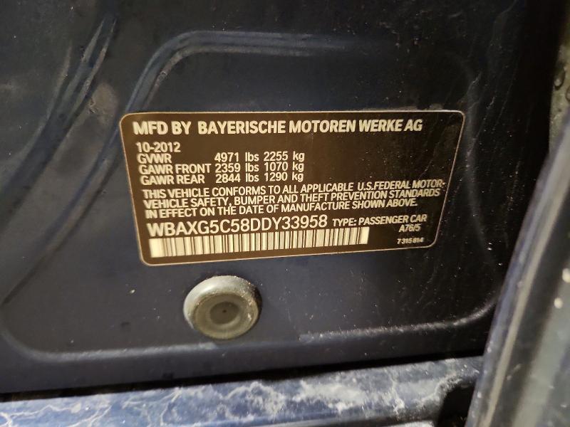 Aukcja sprzedaży 2013 Bmw 528, vin: WBAXG5C58DDY33958, numer aukcji: 49543016