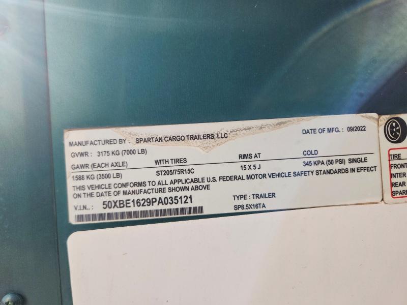 Продаж на аукціоні авто 2023 Spartan Cargo Enclosed Cargo, vin: 50XBE1629PA035121, номер лоту: 51081176