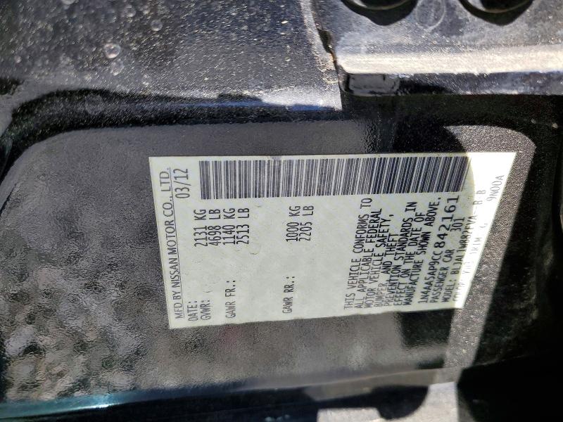 2012 Nissan Maxima მანქანა იყიდება აუქციონზე, vin: 1N4AA5AP9CC842161, აუქციონის ნომერი: 49967716