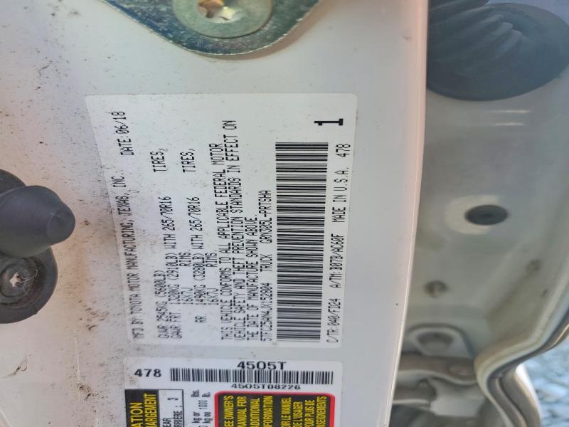 49183176 :رقم المزاد ، 5TFCZ5AN4JX152804 vin ، 2018 Toyota Tacoma Double Cab/sr مزاد بيع