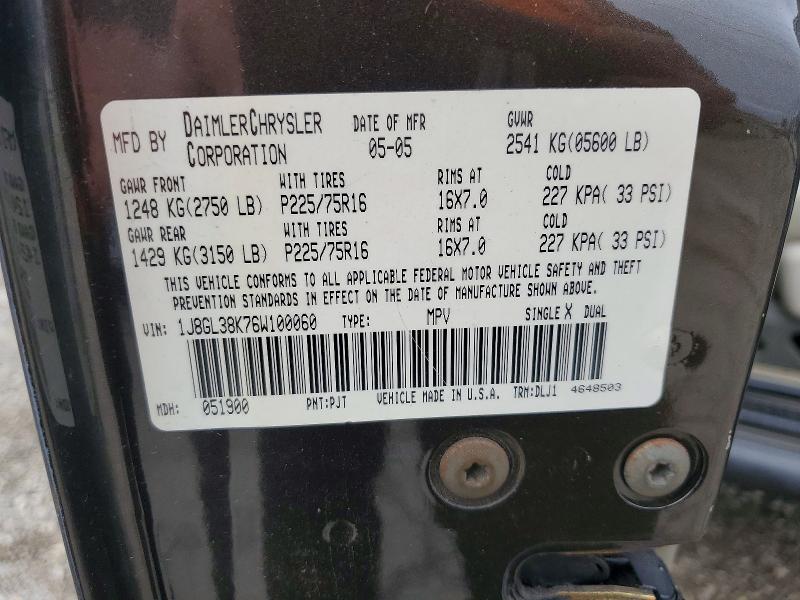 Продажа на аукционе авто 2006 Jeep Liberty, vin: 1J8GL38K76W100060, номер лота: 49959436