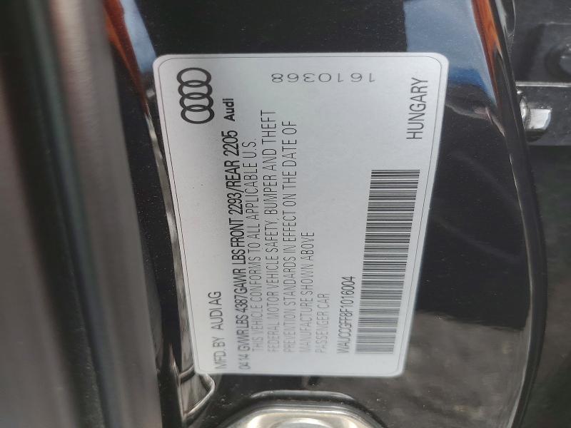 49740966 :رقم المزاد ، WAUCCGFF8F1016004 vin ، 2015 Audi A3 مزاد بيع