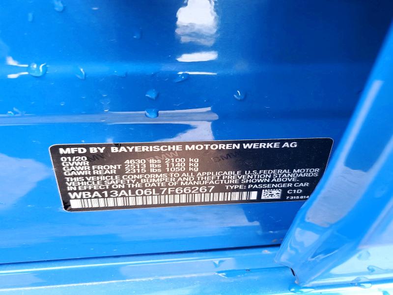 51073996 :رقم المزاد ، WBA13AL06L7F66267 vin ، 2020 Bmw M235xi مزاد بيع